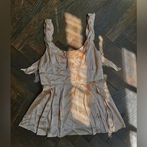 Nanette Lepore Pink Distressed Blouse